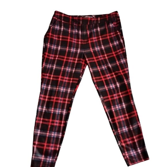 Plaid Leggings Pants Black Red Blue SO Punk - Picture 1 of 6